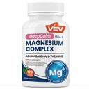 VEV DeepCalm 15 in 1 Magnesium Glycinate & Citrate Complex Capsules, Cortisol Ergänzungen für Damen – Einfach zu nehmen Formel mit Ashwagandha & L-Theanine, 120 Vegan Kapseln