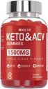 Keto ACV Gummies, Apfelessig & Vitamin B12 B6 - für Herren & Frau - 60 Count