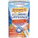 Emergen-C Kidz Immune Plus Crystals, On-The-Go Immununterstützungsergänzung mit Vitamin C, Vitamin D, B Vitamine, Zink und Mangan, Tropical Punch, Zurück zu School Essentials - 28 Stick Packs