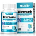 Akkermansia Probiotic, GLP-1 Probiotics for Women & Men - 10 Billion AFUs + Organic Prebiotics, Digestive, Gut, Immune & Overall Health, Enhances Gut Digestive Lining Function (60 Kapseln, 1-Pack)