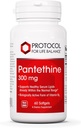 Protokoll Pantethine 300mg - Aktive Form von Vitamin B5 - Leberunterstützung* - Unterstützung Cholesterin bereits im Normalbereich* - Pantethine Vitamin Supplement - 60 Softgels