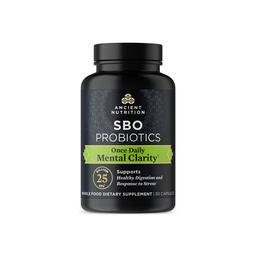 Ancient Nutrition Probiotics for Mental Clarity, Einmal täglich Probiotics 30Ct, hilft, Psychische Klarheit und Konzentration zu fördern, unterstützt gesunde Energie und mehr Restful Sleep, 25 Billion CFUs*