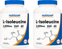 Nutricost L-Isoleucine 2000mg pro Servierung, 240 Kapseln pro Flasche (2 Flaschen)
