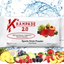 Krampade 2.0 2K: 50 mg Magnesium + 2000 mg Kalium Cramp Relief Elektrolyt trinken Pulver: Schnellere Erholung, langsamere Fatigue, optimierte Hydration | 20 Single-Serving Packets (Fruit Punch)