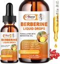 Berberine Ergänzung flüssige Tropfen mit Ceylon Cinnamon, Bitter Melon für Immunsystem & Verdauungssystem unterstützt -Premium Berberine 1500mg mit Pure Ceylon Cinnamon