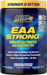 Maximale menschliche Leistung Mhp Eaa Strong, Aminosäure-Ergänzungen, Alle 9 essentiellen Aminosäuren, Bcaas, Elektrolyte, Blauer Himbeer, 1,2 Pfund