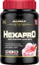 ALLMAX HEXAPRO, Erdbeere - 2 lb - 25 Gramm Protein pro Servierung - 8-Hour Sustained Release - Zero Sugar - 21 Servietten