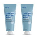Curist 5% Lidocaine Cream Maximale OTC Stärke topische Schmerzlinderung OTC - 12 oz (Pack von 2) XL Tube 5 Prozent Lidocaine Numbing Cream to Numb Effektiv (2 Pack - 6 oz Tube)