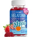 Dippin Dots - Melatonin Gummi für Kinder & Erwachsene (60 Tage Versorgung) Erdbeer Sunset Creme Flavor | 2.5mg pro Kinder Melatonin Ergänzung für schnellere, längere Schlaf | Gummi für Kinder (120 Count)