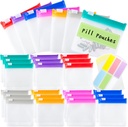 Pillole sacchetti Pillole da viaggio riutilizzabili con etichette Set 21 Pcs Pill Baggies Daily Medicine Pill Organizer Small Medicine Bag Self Seal Plastic Pill Packets with Slide Lock (7 colori)