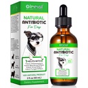 Antibiotikum für Hunde, Natürliche Hunde-Antibiotika-Ergänzung unterstützt Hund UTI Behandlung, Allergie Relief, Verdauung, Hautmantel Infektion und juckende Ohren, Kräuterergänzung mit Bacon Flavor - 60 ml / 2.02oz