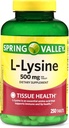 L-Lysine 500mg 250 Tabletten – Essential Lysine Ergänzung für Immunsystem Unterstützung, Haut, Lip und Gewebe Gesundheit, Lysin, Lisina, Glutenfreie L Lysine 500 Mg für tägliche Wellness