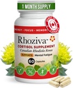Rhodiola Rosea Beilage - Cortisol Beilage, 5:1 Wurzelextrakt für Fokus, Gedächtnis, Calming & Stress Relief, Non-GMO, Glutenfrei, mit Vitaminen und Mineralien - 60 Kapseln