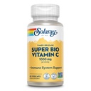SOLARAY Super Bio gepuffertes Vitamin C 1000mg, Zwei-Stufe, Timed Release Vitamin C mit Bioflavonoiden, Immununterstützungsergänzung - hohe Absorption, Vegan, 60 Tage Garantie, 30 Portionen, 60 VegCaps
