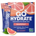 GoHydrate Low Sodium Elektrolyte Pulver-Packets Sugar Free - Instant Hydration Daily Drink Mix - Zero Sugar Water Flavor Packet Singles mit Vitamin D - (Grapefruit, 30 Packs)