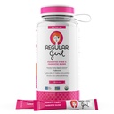 Regular Girl Organic Powder, Starter Kit, Prebiotic Fiber Supplement und Probiotics für Damen, 15 Einzelpackungen & Flasche, ungeflammt, 15 Servierungen