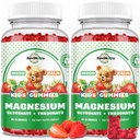 Magnesium Complex Gummis- Beruhigende Kaugummis für Kinder & Erwachsene- Magnesium Glycinat Supplement-w/Omega-3, Vitamin B6, D3- Unterstützung Beruhigung Entlastung, Knochen, Stimmung, 2 Packung