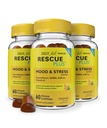 RESCUE Bach Plus Mood & Stress Support Gummis, Tagesernährungsergänzung mit Passionflower, GABA, Saffron & Vitamin D, Natürliche Orange Flavor, Vegan & Glutenfrei, 3 Pack, 180 Count Total