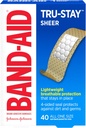 Band-Aid Brand Tru-Stay Sheer Strips Klebe sterile Bandagen für Erste Hilfe & Wound Schutz, Individuell Wrapped Wound Care Bandages für Minor Cuts & Scrapes, All One Size, 40 ct