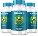 (3 Pack) DetoxAll 17, DetoxAll 17 Full Body Reset, DetoxAll17 Nahrungsergänzung für Gesundheit und Wellness, Maximale Stärke All-Natural Pillen zu steigern Energie, Detox Alle 17 Bewertungen (180 Kapseln)