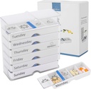 Weekly Pill Organizer 7 Day AM/PM – 4 Komponenten pro Tag, Arthritis Freundliche Pille Case mit besserem Grip Design, Medizin Planner für Vitamine, Ergänzungen und Medikamente – Einfach zu bedienen Pillbox