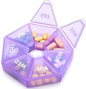 Wöchentliche Pille Organizer Große 7 Tage Pille Box Organizer Tägliche Medizin Fall für Vitamin Fisch Öl Pillen ergänzt Arthritis Freundlich