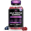 EFFECTIVE NUTRA Milchdistel Gummie | Zuckerfreie Milchdistel Extrakt 1000mg für Leber Detox & Antioxidans Unterstützung | Vegan, Gluten-Free) 45-Day Versorgung, Natürliche Berry Flavor, Made in USA (90 Count)