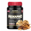 ALLMAX HEXAPRO, Chocolate Peanut Butter - 2 lb - 25 Gramm Protein Pro Servieren - 8-Hour Sustained Release - Zero Sugar - 21 Servierungen