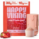 Happy Viking Erdbeerprotein + Superfoods Powder, Erstellt von Venus Williams, 20G Protein, Low Carb, Keto, Vegan, Glutenfrei, Non-GMO, Superfoods, Complete Meal Replacement, 1 Canister (24 oz.)