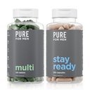 Rein für Herren Original Stay Ready Fiber Supplement (120 Kapseln) + Vegan Multivitamin (120 Kapseln)