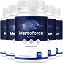 (5 Pack) Memoforce Brain Supplement - Offizielle Memoforce Premium Formel Pillen, Advanced Support Memo Force Brain Supplement für Wellness & Gesamtgesundheit, Memoforce Bewertungen, 300 Kapseln für 5 Monate