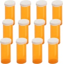 Leere Kunststoff Pillen Flaschen mit einfachen offenen Snap-Kapseln (nicht Kind Resistant), Verschreibung Medikamente Vials, Klare Container Pillen Gehäuse Organizer (6 Dram, 12pcs)