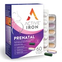 Aktive Eisen-Pränatal, Eisen-Ergänzung + Pränatale Vitamine für Frauen, 30 Nicht-Verhaltende Kapseln + 30 Zeit-Release Multivitamine, Schwangerschaft, Stillen & Postpartum Essentials