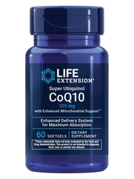 Estensione della vita Super Ubiquinol CoQ10 con il supporto mitocondriale potenziato, Potent Heart Health & Cellular Energy Production Support, Ultra-assorbibile, Senza glutine, Non-GMO, 100 mg, 60 softgels