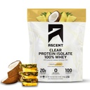 100% klar Whey Protein Pulver - Post Workout Whey Protein Isolate, Zero Künstliche Aromen & Süßungsmittel, Glutenfrei, 5.5g BCAA, 2.1g Leucine, Essential Amino Acids, Ananas Coconut, 20 Serv