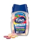 TUMS Extra Strength Kaubarer Zucker Kostenlose Antacid Tabletten für Sodbrennen Relief, Melonenbeere - 80 Count