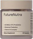 10 Strains Avanzati, Prebiotici e B Vitamine per la salute totale digestiva e immunitaria, Supporta costipazione occasionale, Bloating, Diarrea - 30 Conte/Bottle