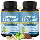 Cadane 2 pacchetti Citrus Bergamot Estratto di capsule con Berberina, Olive, Guggul, Aglio, Pine Bark, Pepe Nero | 4 mesi di fornitura