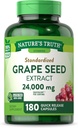 Nature's Truth Grape Seed Extract 24.000 mg | 180 Kapseln | Standardisierte Ergänzung | Non-GMO & Gluten Kostenlose Formel