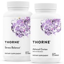 THORNE - Adrenal Support Bundle - Stress Balance & Adrenal Cortex Combo - Stress Balance und Adrenal Cortex - 30 bis 60 Portionen