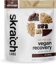 Schkrats Recovery Drink Mix - Oat Milk Latte - Post Workout Powder - Komplette Pflanzenprotein und Probiotika - 56mg Koffein aus Kaffee - 12 Servierungen - Glutenfrei, Kosher, Non-GMO