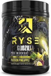RYSE Godzilla X Noel Deyzel Pre Workout Powder - Passion Ananas - 400mg Koffein, High Stim Pre-Workout für Männer und Frauen mit Citrulline & Beta Alanine - Energie, Pumpe & Fokus - 20/40 Servierungen
