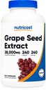 Nutricost Grape Seed Extract 28.000mg, 240 Kapseln - Non-GMO, Glutenfrei, Vegetarisch Freundlich