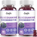 Catfit Glucosamine Chondroitin Gummis,Extra Strength Joint Health Support Supplement mit MSM & Elderberry, Antioxidant Immun Support Supplement für Erwachsene Männer und Frauen (2 Pack)