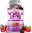 Sugar-Free Vitamin B Complex Gummi für Damen - Vegan b Vitamins Complex mit Methyl B12, Methyl Folat - Plus Vitamin C, Zink, Inositol - Unterstützt Energie, Immun, Gesundes Haar, Haut (60 Count)