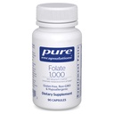 Pure Encapsulations Folate 1000 - Metafolin L-5-MTHF - Herzgesundheitsergänzung* - Folate Supplement - Nicht-GMO & Glutenfrei - 90 Kapseln