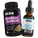 Adrenal Support Cortisol Manager Ergänzungen - Adrenal Fatigue Ergänzungen Kapseln Organische Flüssigkeitstropfen Fokus Frauen Männer - Natürliche Adaptogen Ashwagandha Heilige Basil L Tyrosine Complex Health