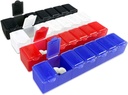 USA Merchant - 7 Tage kleine Pille Box mit Snap Close Lids - Wöchentliche Pille Organizer 4 Mal pro Tag oder 28 Tage Spender - Kommt mit 4 separaten 7 Tage Pillen Behälter für Vitamine, Ergänzungen und Medizin