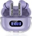 Purple Wireless Earbuds P1 PRO, Kopfhörer Wireless Bluetooth Kopfhörer mit klaren Anruf Mics Ohr Buds, bequeme Passform, IPX7 wasserdicht lange Akkulaufzeit, 30H Spielzeit für Sporttraining