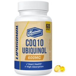 Liposomal CoQ10 Ubiquinol 600mg Softgels|Superior Absorption Ubiquinol CoQ10 Supplement ofPowerful Active Antioxidant Form von Coenzym Q10|Heart Function & Energy Production of60 Softgels